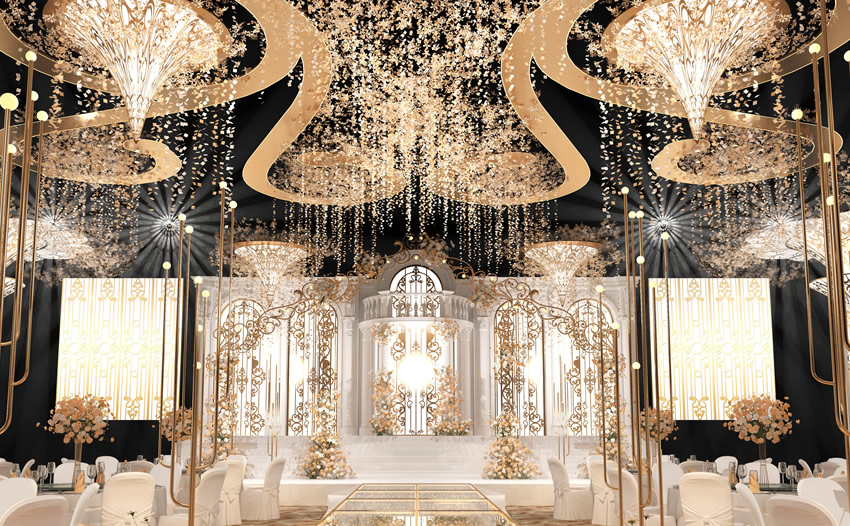 平邑花木兰喜事汇金色大厅效果展示